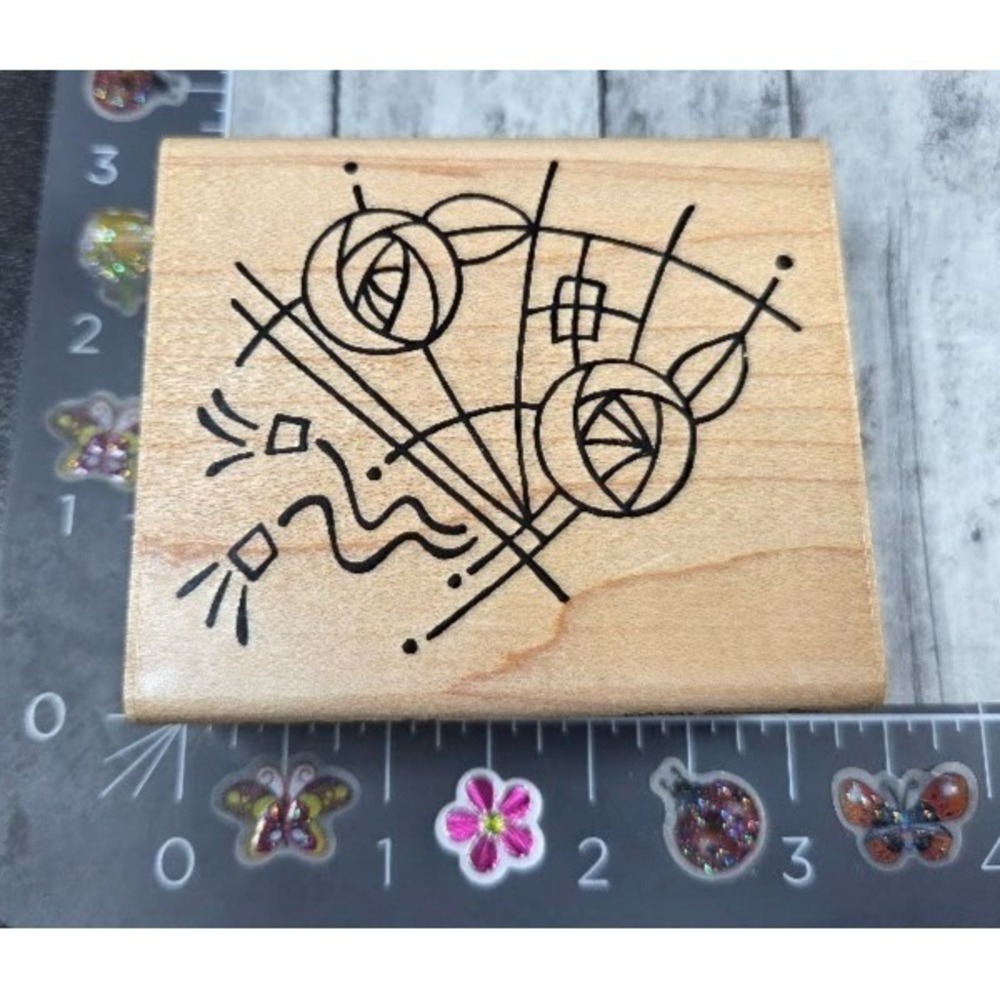 Stampendous Glasgow Fan XXV001 2001 Rubber Stamp Wood #B43